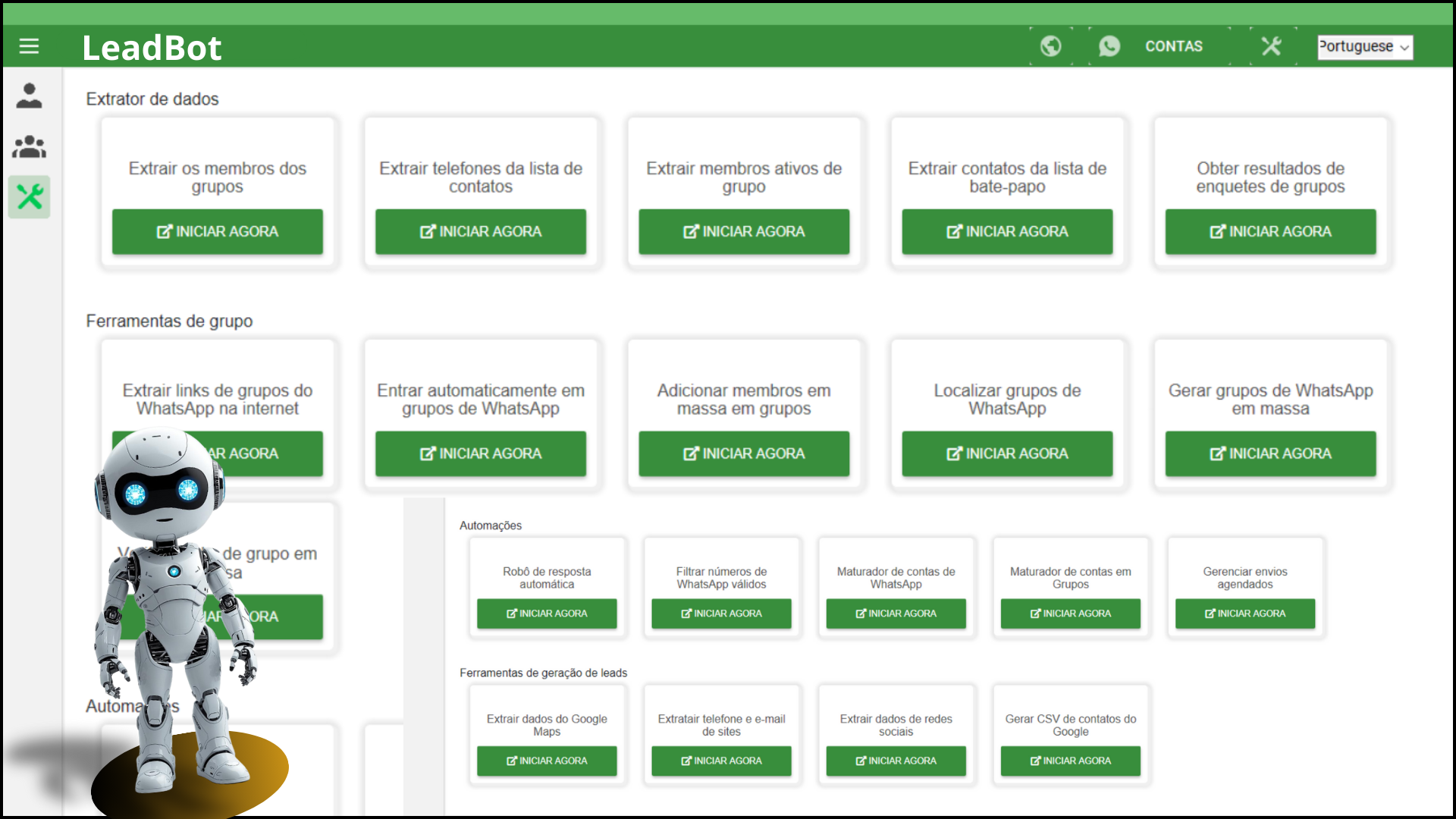 Imagem da ferramenta Leadbot