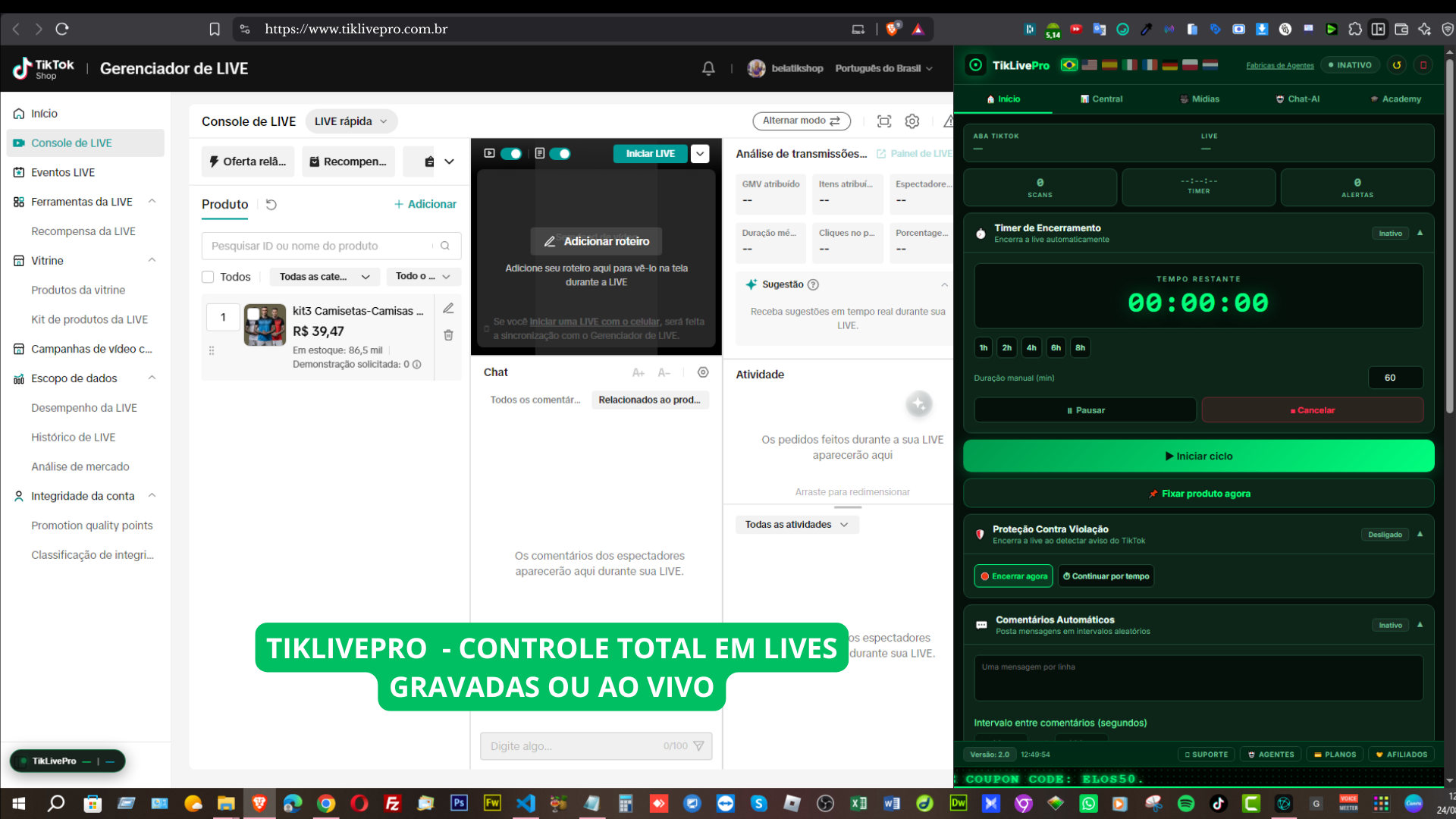 Overlays de urgência em ação