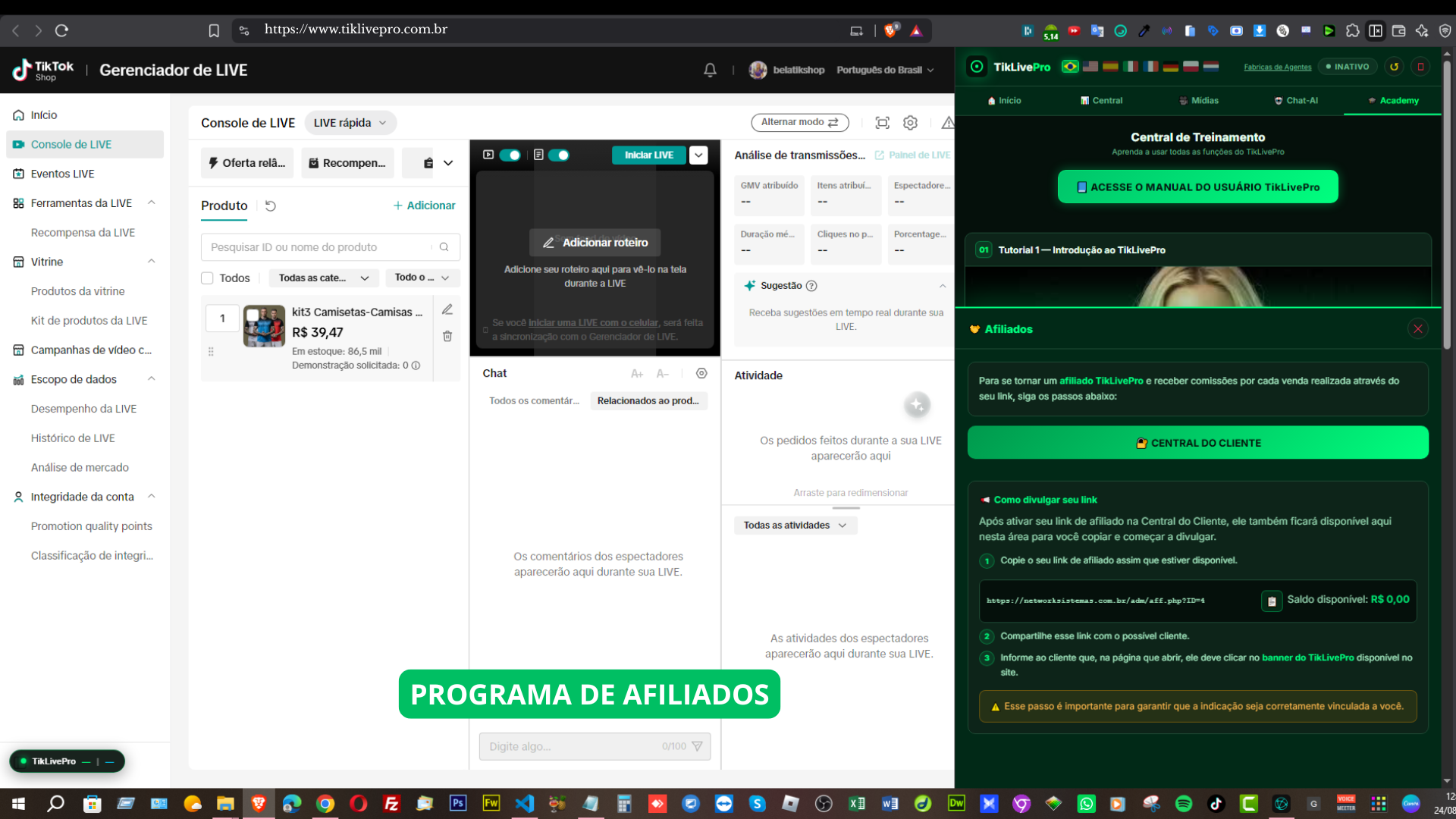 Dashboard operacional